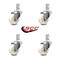 Service Caster 3 Inch Nylon Wheel Swivel 3/4 Inch Square Stem Caster Set SCC-SQ20S314-NYS-34-4 - alternate 3
